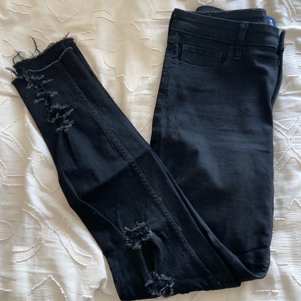 Hollister Black Ripped Skinny Jeans - Picture 1 of 3